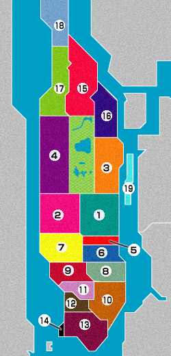 ニューヨークエリアの地図