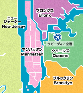 ニューヨークエリアの地図